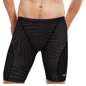 Speedo Black Geometric Jammer Swim Shorts